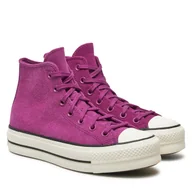 Trampki damskie - Trampki Converse Chuck Taylor All Star Lift Platform A11143C Różowy - miniaturka - grafika 1