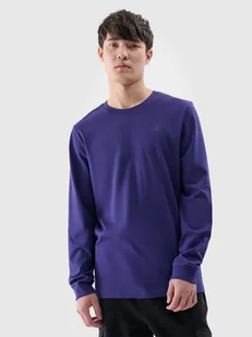 Longsleeve regular gładki męski 4F 4FWMM00TLONM432-31S Granatrowy - Koszulki męskie - miniaturka - grafika 1