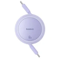 Kable USB - Kabel USB Baseus Free2Pull Mini USB-C do USB-C 60W, 1m (fioletowy) - miniaturka - grafika 1