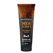 Żele pod prysznic dla mężczyzn - Dermacol Dermacol Men Agent 3in1 Extreme Clean Shower Gel żel pod prysznic 250ml - miniaturka - grafika 1