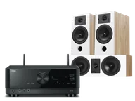 Kino domowe - Yamaha RX-V4A (czarny) + Diva 5 + 7 (dąb) - miniaturka - grafika 1