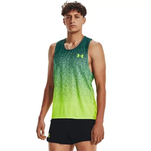 Męski top do biegania Under Armour UA RUSH Run Singlet - zielony - UNDER ARMOUR - Kurtki męskie - miniaturka - grafika 1