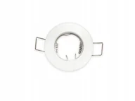 Oprawy, klosze i abażury - LED line Oprawa halogenowa sufitowa okrągła stała, odlew stopu aluminium, MR11 - biała matowa 245114 - miniaturka - grafika 1