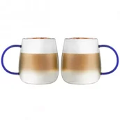 Szklanki - Vialli Design Komplet szklanek z niebieskim uchem Bolla 1135 2 x 400 ml - miniaturka - grafika 1