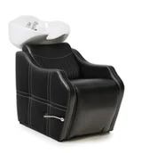 Myjki fryzjerskie - SAKAI ATLANTIS Myjka z fotelem, czarno-biała - miniaturka - grafika 1