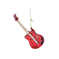 Bombki - Bombka szklana gitara 14,2 cm czerwona - miniaturka - grafika 1
