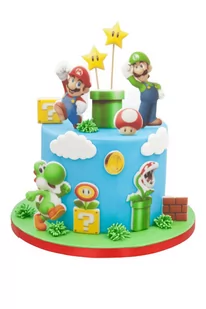 Zestaw Dekoracje na Tort Super Mario 14 El. 2D - Dekoracje i nakrycia stołu na imprezę - miniaturka - grafika 1