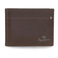Portfele - Pepe Jeans Staple Portfel Poziomy z Portmonetką Brązowy 11,5x8x1 cms Skóra, Brązowy, Talla única, Portfel poziomy z portmonetką - miniaturka - grafika 1