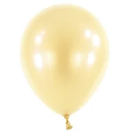 Balony i akcesoria - Balony lateksowe, Metaliczne, Perłowe Kremowe, Vanilla, Decorator Pearl Vanilla, 35cm, 50 szt. - miniaturka - grafika 1