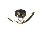 Lampy sufitowe - RUSA R63541132 lampa sufitowa czarna pętelka LED 7W 3000K - miniaturka - grafika 1