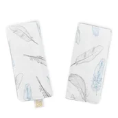 Akcesoria do wózków - Ochraniacze bambusowe na pasy - Niebiańskie piórka - miniaturka - grafika 1