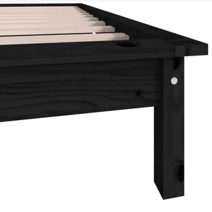 Lumarko Rama łóżka, 90x190cm, czarna,lite drewno sosnowe,3FT,pojedyncza - Łóżka - miniaturka - grafika 8