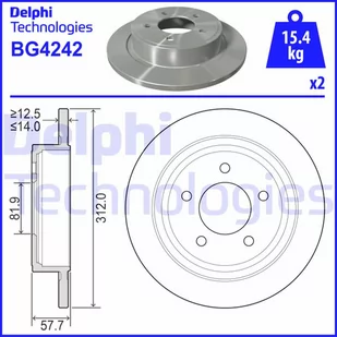 Delphi TARCZA HAMULCOWA CHRYSLER - Tarcze hamulcowe - miniaturka - grafika 1