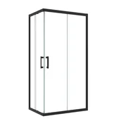 Kabiny prysznicowe - Kabina prysznicowa prostokątna Easy 100 x 80 x 190 cm czarna Sensea - miniaturka - grafika 1
