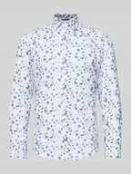 Koszule męskie - Koszula biznesowa o kroju regular fit z bawełny z kołnierzykiem typu kent - miniaturka - grafika 1