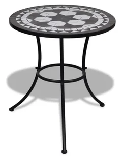 Oklrągły stolik na taras ceramiczny – czarno N1-B44 - Stoły ogrodowe Oklrągły stolik na taras ceramiczny – czarno N1-B44 - Stoły ogrodowe - miniaturka - grafika 1