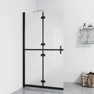 Ścianki i drzwi prysznicowe - vidaXL Składana ścianka prysznicowa mrożone szkło ESG 100x190 cm 151195 - miniaturka - grafika 1