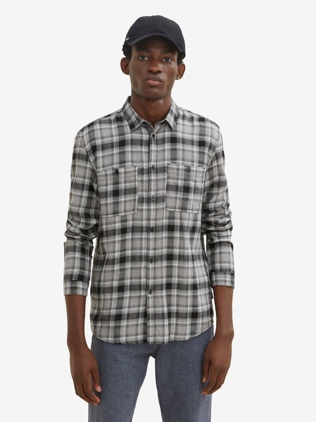 TOM TAILOR KOSZULA MĘSKA CASUAL W KRATĘ Z DŁUGIM RĘKAWEM BAWEŁNIANA XS 7CA