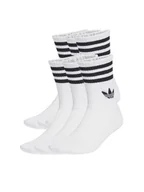 Skarpetki damskie - adidas Zestaw 6 par wysokich skarpet unisex 3-Stripes JV7410 Biały - miniaturka - grafika 1