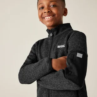 Regatta Polar dziecięcy rozsuwany Newhill Czarny, Rozmiar: 158 cm - Bluzy dla chłopców - miniaturka - grafika 1
