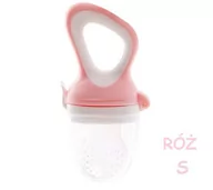 Gryzaki dla dzieci - Gryzak do podawania pokarmu smoczek do poznawania samków na owoce i warzywa RÓŻOWY S - miniaturka - grafika 1