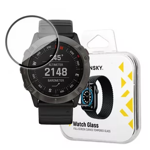 Wozinsky Watch Glass hybrydowe szkło do Garmin Fenix 6 Pro czarny - Akcesoria do smartwatchy - miniaturka - grafika 1