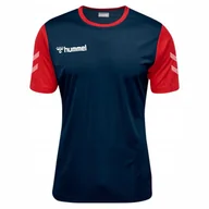 Koszulki męskie - Koszulka T-Shirt Sportowa Krótki Rękaw Kolor Granatowy Hummel Elite R.2Xl - miniaturka - grafika 1