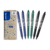 Pióra kulkowe - Zestaw wymazywalne pióro kulkowe 6x PILOT FRIXION BALL Clicker 0,7 mix kolor - miniaturka - grafika 1