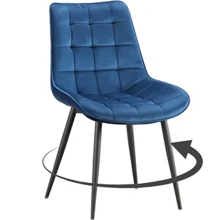 Krzesło obrotowe ART838 welur granatowe - Krzesła - miniaturka - grafika 1