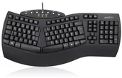 Klawiatury - Perixx PERIBOARD-512 DE, Ergonomic USB Keyboard, black 57205D - miniaturka - grafika 1