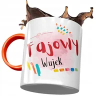 Kubki - Kubek Pomarańczowy dla Wujka Wuja Wujaszka Prezent z Nadrukiem ze Zdjęciem + Opakowanie na prezent (wzór 02) - miniaturka - grafika 1