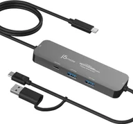 Huby USB - j5create JCH462-N huby i koncentratory USB 3.2 Gen 1 3.1 Gen 1 Type-A + Type-C 5000 Mbit/s Szary - miniaturka - grafika 1