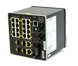 IE-2000-16TC-G-E - 16x 10/100 FE RJ45, 2x 1GE SFP/RJ45, 2x 10/100 FE SFP, opr. LAN Base, Warstwa L2, Cisco Industrial 2000 SFP Switch - Switche - miniaturka - grafika 1