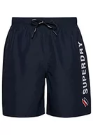 Spodenki damskie - Superdry Męskie szorty kąpielowe W2, granatowy (Deep Navy), S - miniaturka - grafika 1