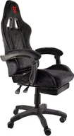 Fotele gamingowe - Fotel obrotowy gamingowy HERO POKER PRO BLACK ALCANTARA - miniaturka - grafika 1