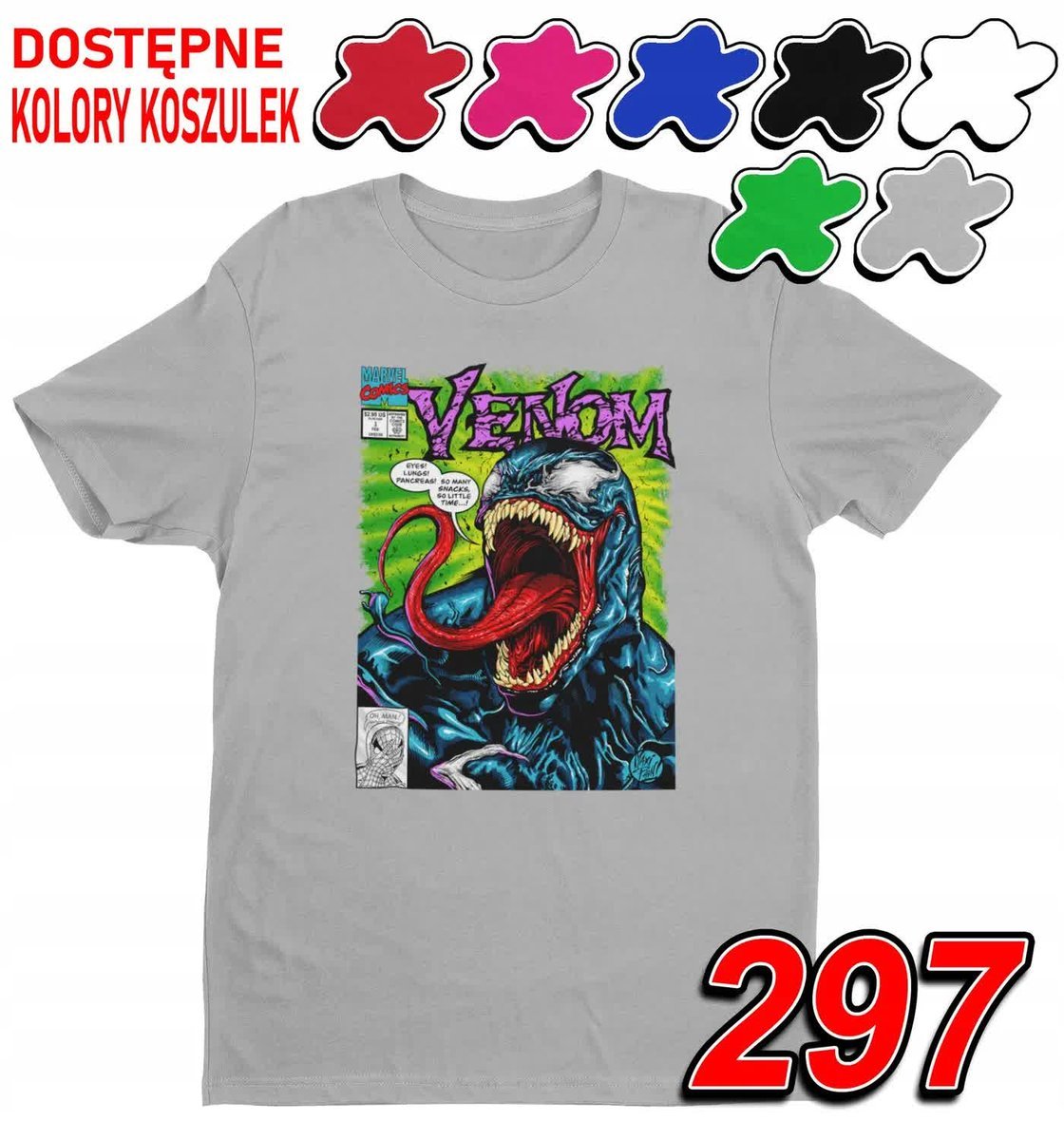 Dziecięca Koszulka T-Shirt Z Nadrukiem Avengers Venom Marvel- L 146-152