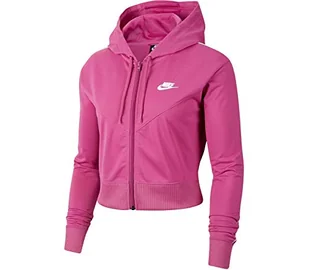 Nike Damska bluza W NSW HRTG Hoodie FZ PK, Cosmic Fuchsia/White/(White), XL - Bluzy damskie - miniaturka - grafika 1