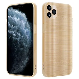 Etui Do Apple iPhone 11 PRO MAX Pokrowiec w Brushed Złoto Etui Silikonowe Obudowa Case Cover Cadorabo - Etui i futerały do telefonów - miniaturka - grafika 1