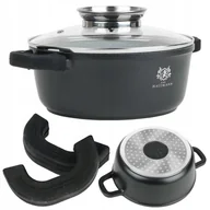 Garnki - GARNEK 2,3L GRANITOWY Z POWŁOKĄ GREBLON + UCHWYTY - miniaturka - grafika 1