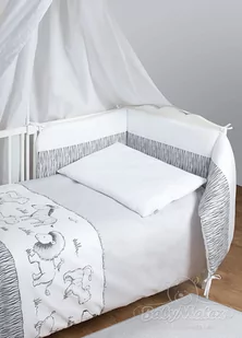 Pościel 3 el. 100x135 z ochraniaczem Bianco Safari BabyMatex - Pościel dla dzieci - miniaturka - grafika 1