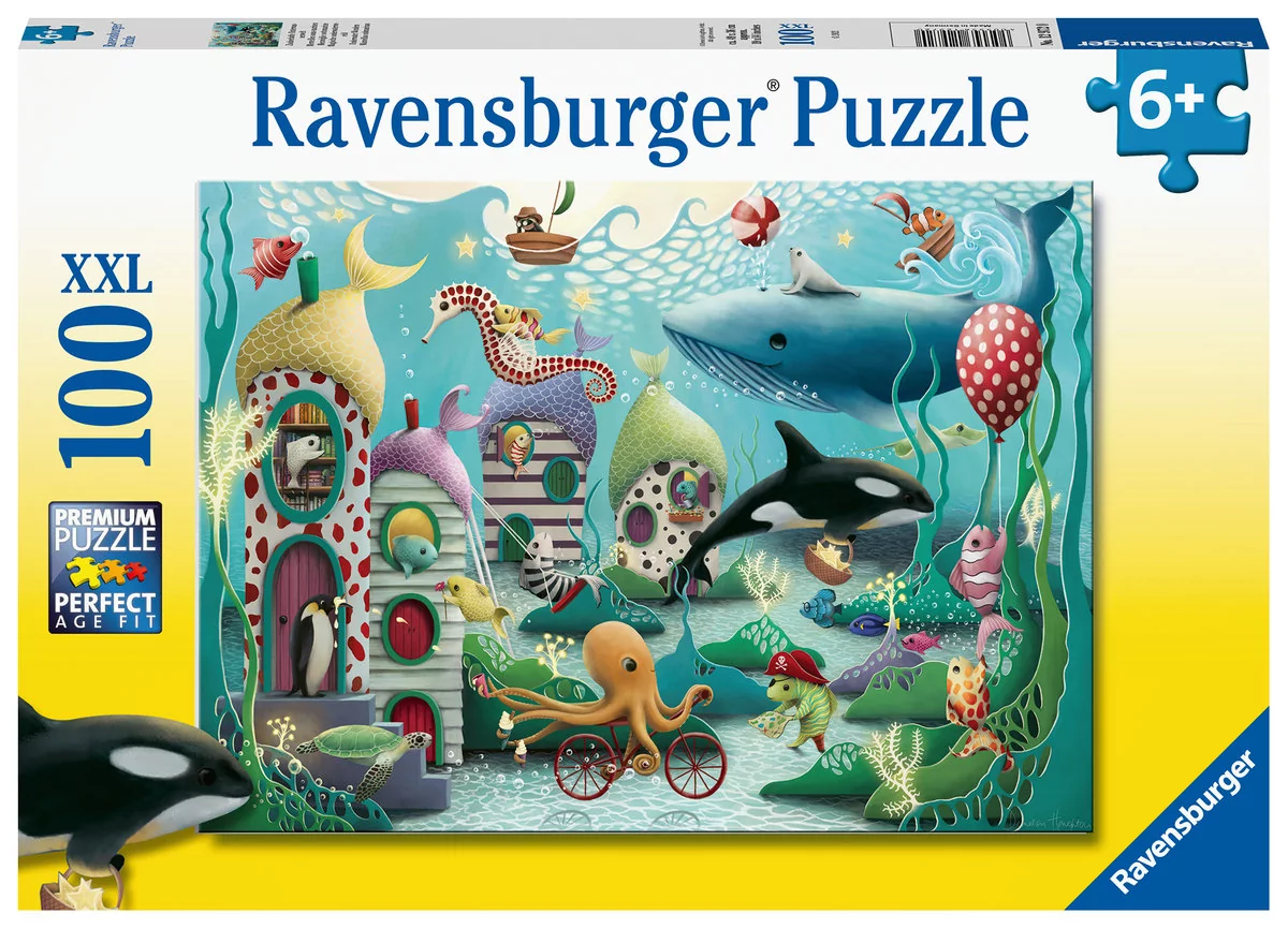 Ravensburger 12972 Underwater Wonders 100 puzzle z bardzo dużymi elementami dla dzieci w wieku od 6 lat 12972