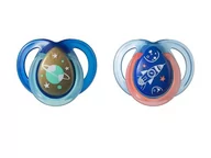 Smoczki uspokajające - Smoczki Tommee Tippee Night Time 0-6M Pomarańcz-Niebieski - miniaturka - grafika 1