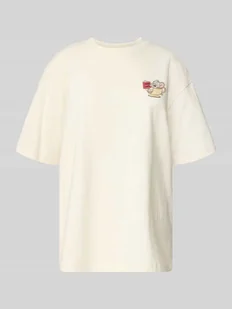 T-shirt typu oversized z nadrukiem z motywem - Koszulki i topy damskie - miniaturka - grafika 1