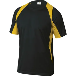 DELTA PLUS BALI T-SHIRT DWUKOLOROWY Z POLIESTRU (100%), 160 g/m2, SZYBKOSCHNĄCY; CZARNO-ŻÓŁTY - Odzież robocza - miniaturka - grafika 1