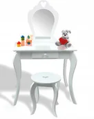 Toaletki - Toaletka Kosmetyczna Dla Dziewczynki Biała - miniaturka - grafika 1