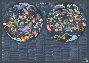 ArtGlob, Mapa Nieba Młodego Odkrywcy - mapa ścienna dla dzieci na podkładzie w drewnianej ramie - Atlasy i mapy - miniaturka - grafika 1