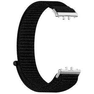 opaska pasek bransoleta NYLON "2" Samsung Galaxy FIT 3 czarna - Akcesoria do smartwatchy - miniaturka - grafika 1