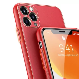 Dux Ducis Yolo eleganckie etui pokrowiec ze skóry ekologicznej iPhone 12 Pro Max czerwony - Etui i futerały do telefonów - miniaturka - grafika 4