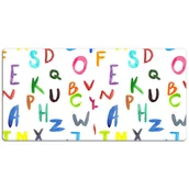 Podkładki na biurko - Ochronna mata na biurko Kolorowe litery 120x60 cm, Dywanomat - miniaturka - grafika 1