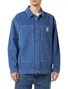 Wrangler Męska kurtka dżinsowa Casey Worker, niebieski, XL - Kurtki męskie - miniaturka - grafika 1